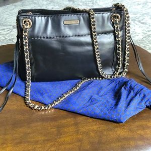 Rebecca Minkoff black leather purse crossbody with dustbag